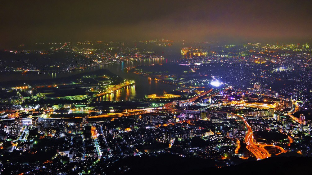 日本新三大夜景之一皿仓山